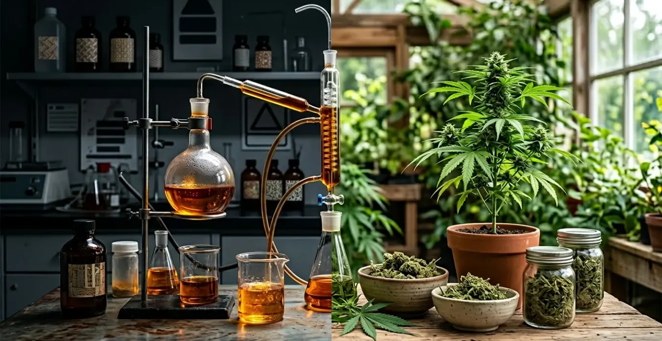 Comparaison moléculaire entre cannabinoïdes synthétiques dangereux et CBD naturel