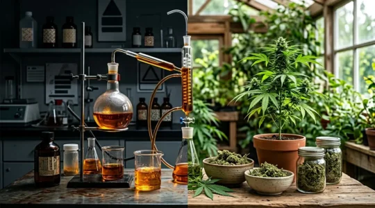 Comparaison moléculaire entre cannabinoïdes synthétiques dangereux et CBD naturel