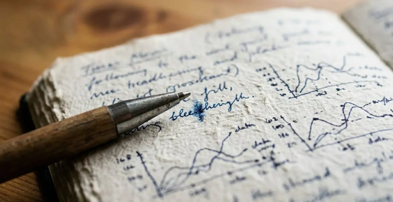 Carnet de suivi manuscrit pour le dosage CBD avec graphiques