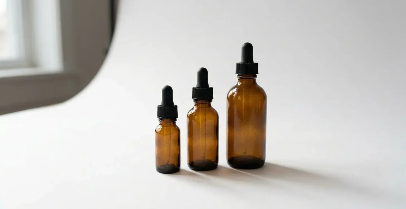 Comparaison visuelle de différentes concentrations d'huile CBD