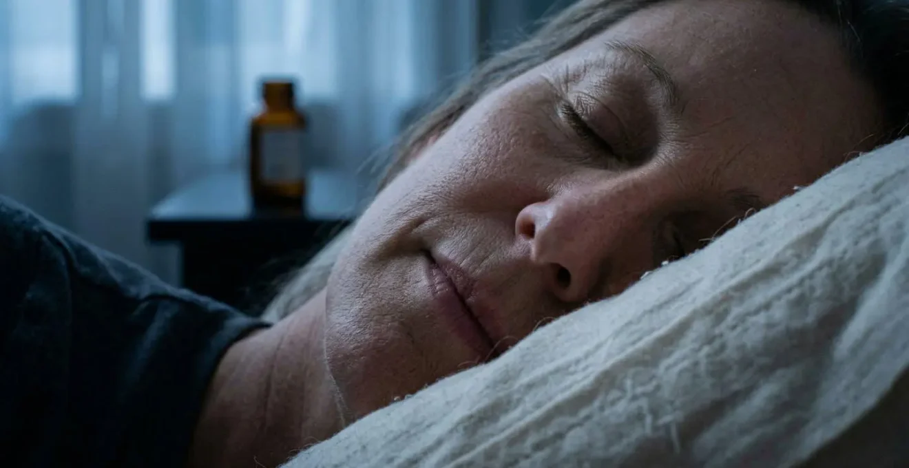 Parent dormant paisiblement dans une chambre apaisante avec lumière nocturne douce